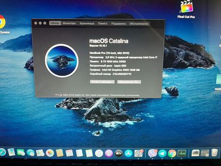 Macbook pro 2012 a1278 i7(2.9)\8озу\256ssd\