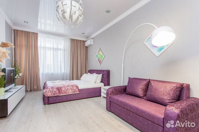 

1-к. квартира, 44 м², 2 кровати