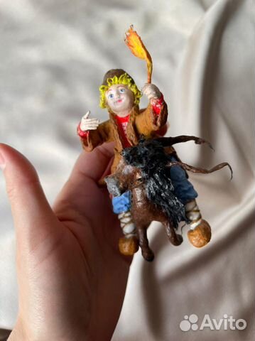 Ватная игрушка на ёлку. Конёк-Горбунок