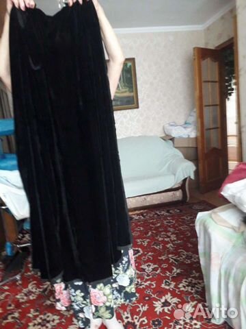 Отрез чёрного панбархата продам