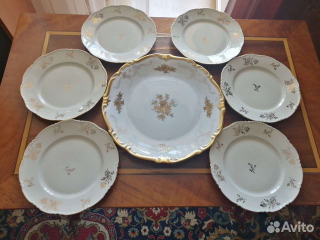 Антикварная немецкиая посуда, сервиз чайный лфз