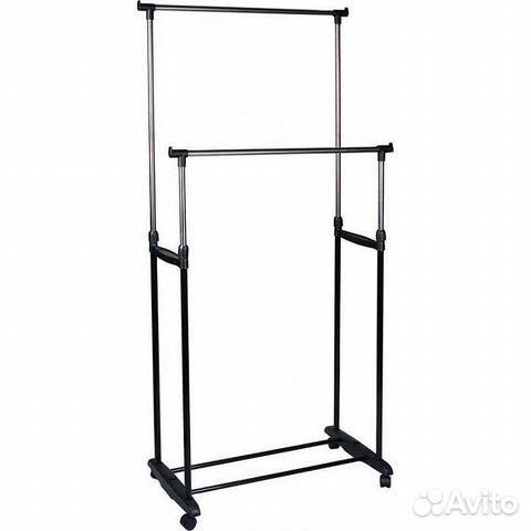 Вешалка напольная для одежды двойная