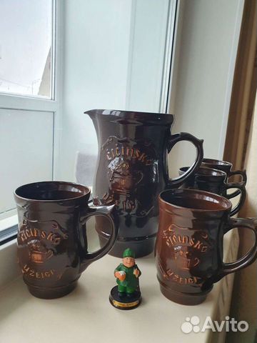 Пивная кружка (набор из 4шт) +кувшин СССР Литва