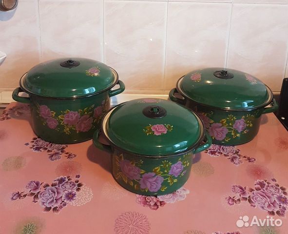 Кастрюля эмалированная