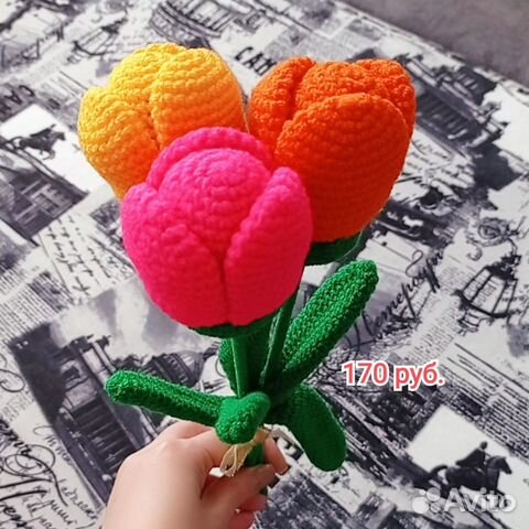 Вязаные тюльпаны