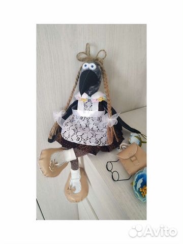 Кукла тильда Ворона ученица