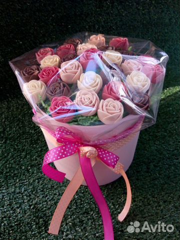 Букет роз из шоколада