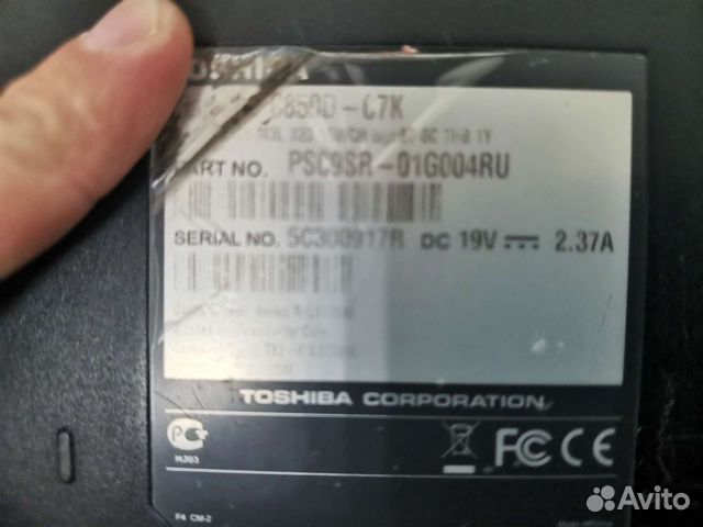 Ноутбук Toshiba Satellite C850D-C7K