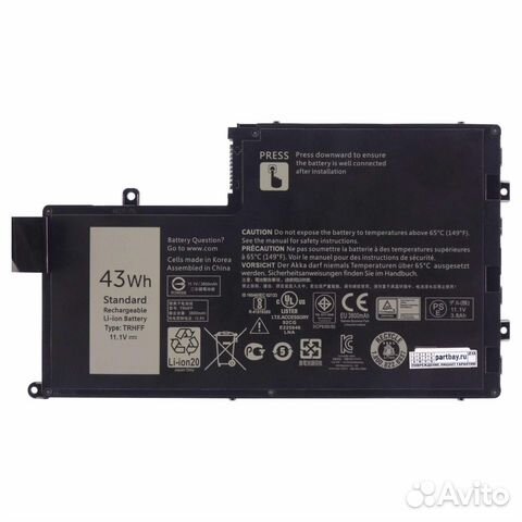 Аккумулятор для Dell trhff 11.1V 3800mAh 43Wh