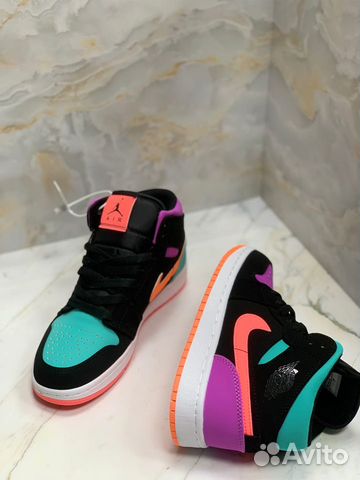 Nike AIR jordan 1 MID multi color black