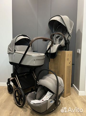 Коляска 3 в 1 Cybex priam 4 2022 Soho Grey
