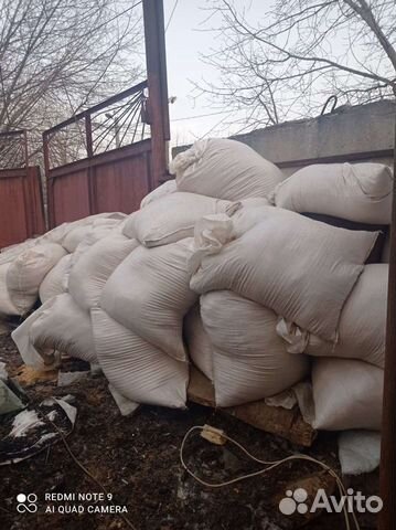 Опилки лиственных пород в мешках