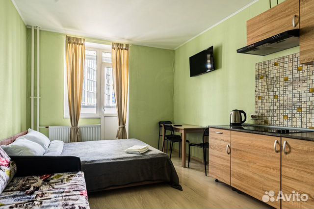 

Квартира-студия, 28 м², 2 кровати
