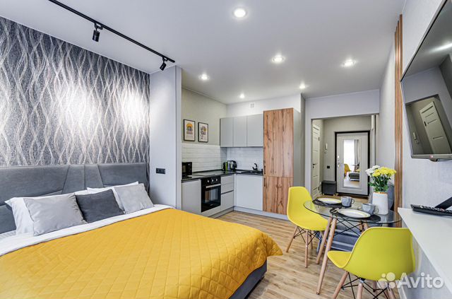 

Квартира-студия, 29 м², 2 кровати