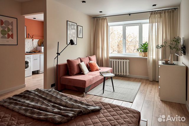 

1-к. квартира, 30 м², 2 кровати