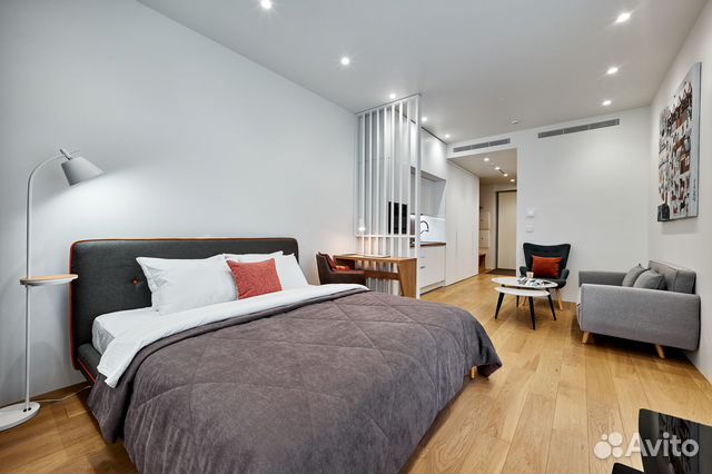 

Квартира-студия, 34 м², 2 кровати