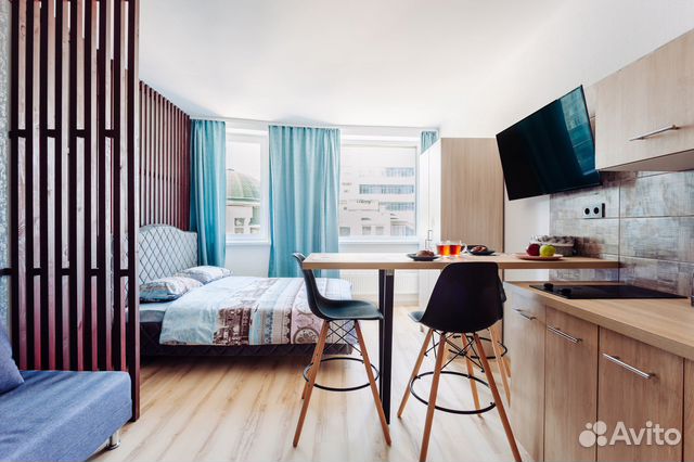 

Квартира-студия, 35 м², 2 кровати