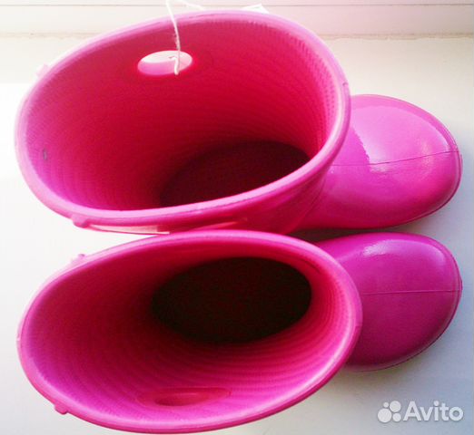 Сапоги резиновые Crocs 26 - 35 р. розовые