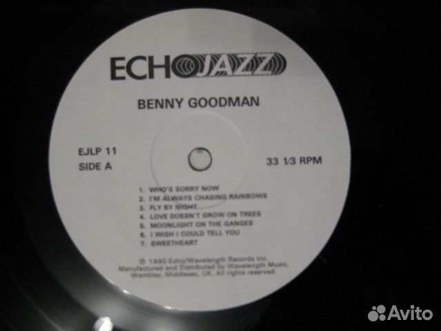 Benny Goodman - Виниловая пластинка (Англия)