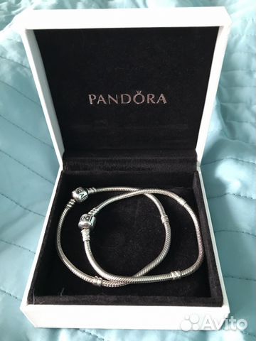 Pandora браслет из серебра с фирменным замком p-lo