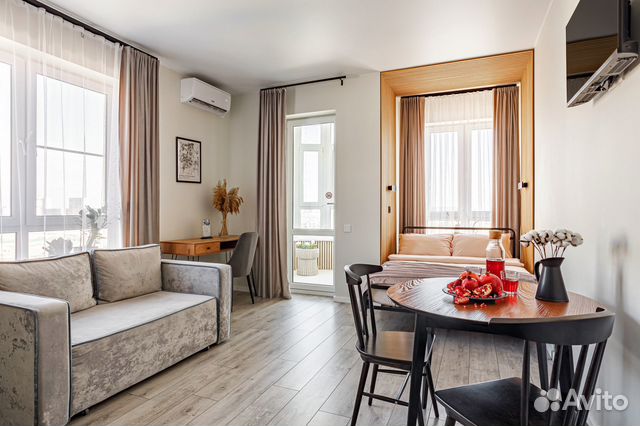 

Квартира-студия, 33 м², 2 кровати