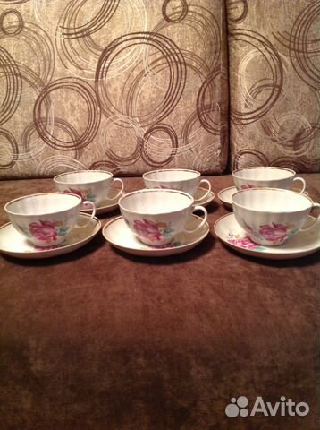 Чашки с блюдцем СССР Дулево