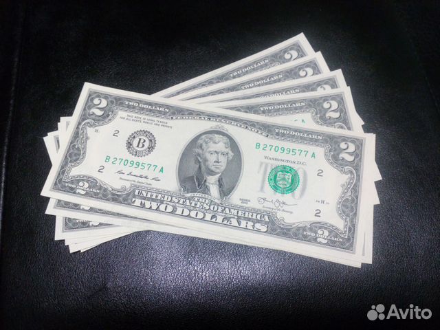 Банкнота 2 доллара
