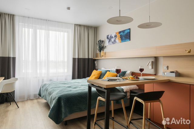 

Квартира-студия в апарт-отеле, 26 м², 2 кровати