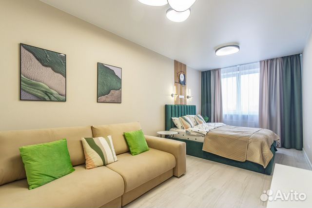 

1-к. квартира, 40 м², 2 кровати