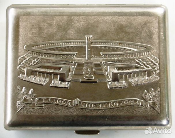 Портсигар фк зенит стадион имени Кирова 1952 г RAR Портсигар фк зенит стадион имени Кирова 1952 г RAR