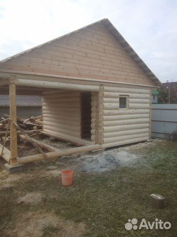 Сруб 4х6+3 с открытой террасой рубка в лапу