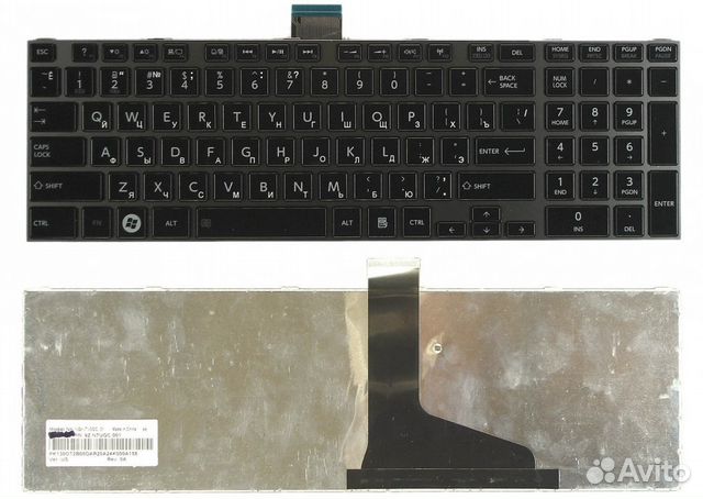 Клавиатура для ноутбука Toshiba L850 L875 черная Клавиатура для ноутбука Toshiba L850 L875 черная