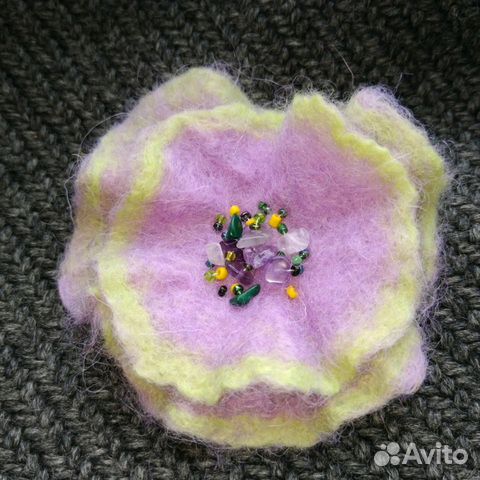 Шерстяные валяные митенки. Hand made