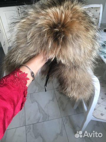 Шапка с мехом енота Шапка с мехом енота