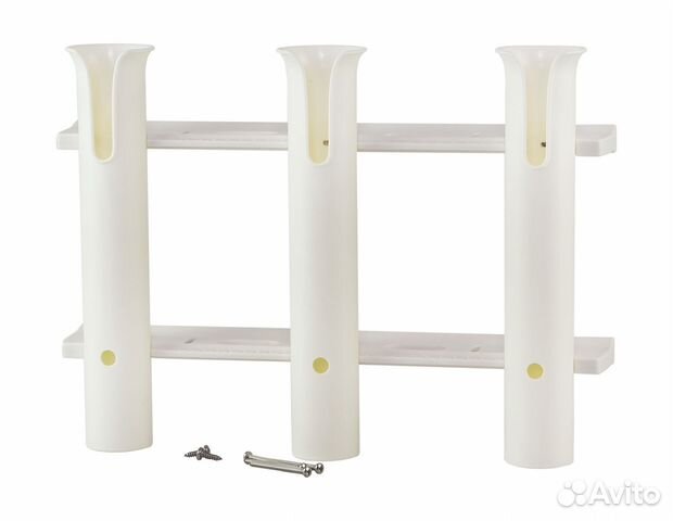 Подставка под удочку 3 стакана, белая запчасти