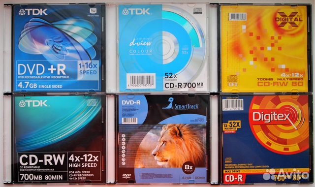 Болванки CD-R/RW, DVD-R/RW/RAM разные Болванки CD-R/RW, DVD-R/RW/RAM разные