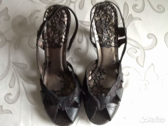 Туфли открытые кожаные Арагона р.38,5-39 Бразилия