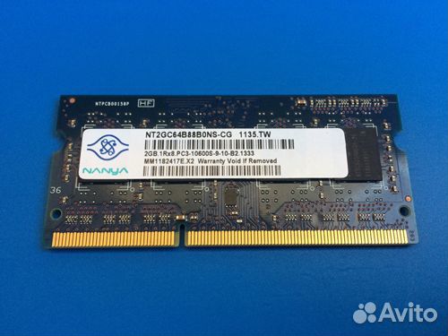 Память DDR3, 2Гб nanya NT2GC64B88B0NS-CG