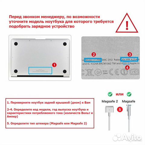 Зарядки для MacBook Air Pro гарантия и доставка