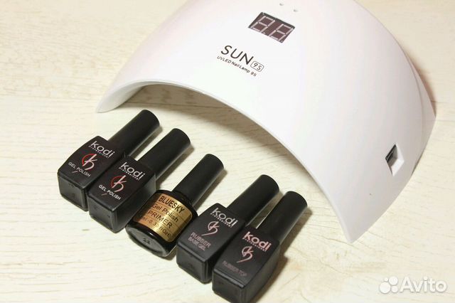 Набор для шеллака лампа LED UV Sun 9s 36w