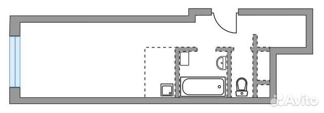 Студия, 26.5 м², 1/24 эт. Студия, 26.5 м², 1/24 эт.