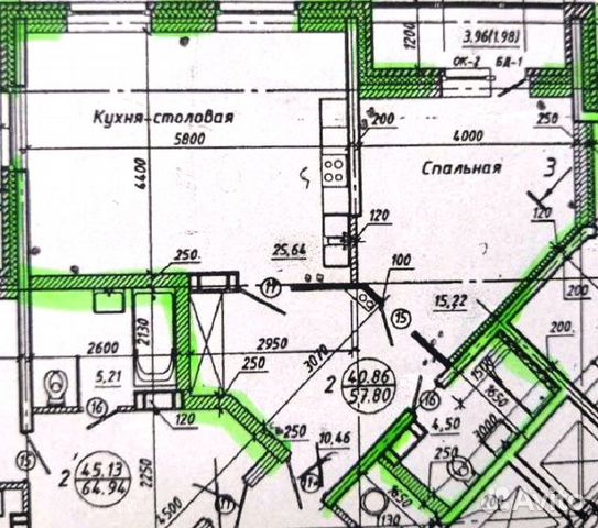 2-к квартира, 57.3 м², 4/15 эт. 2-к квартира, 57.3 м², 4/15 эт.