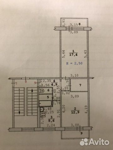 2-к квартира, 46.9 м², 3/5 эт. 2-к квартира, 46.9 м², 3/5 эт.