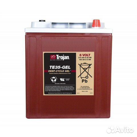 Аккумулятор гелевый Trojan TE35-GEL (6В 210 Ач)