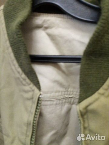 Ветровка мужская двусторонняя бежевого и болотного