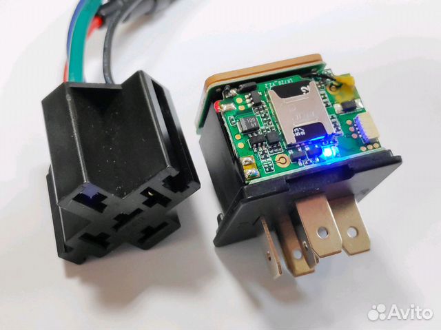 GPS трекер в корпусе реле, с аккумулятором