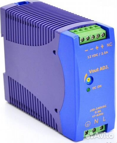 DRA30-12, блок питания 12В, 2.5А, 30Вт (новый)