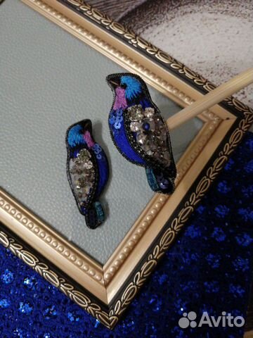 Сет брошей Птицы
