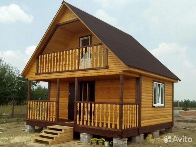 Дом 6x6 м, из профилированного бруса 145x145 мм Дом 6x6 м, из профилированного бруса 145x145 мм