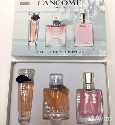 Подарочный набор парфюмерии Lancome 3 в 1 Подарочный набор парфюмерии Lancome 3 в 1